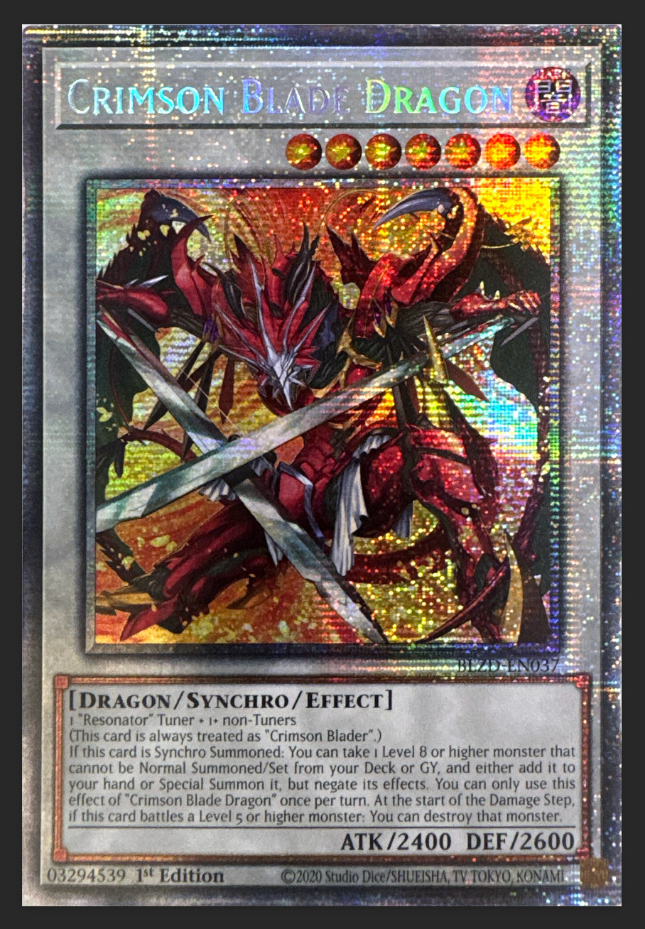 Crimson Blade Dragon – BLZD-EN037 – STARLIGHT RARE – Blazing Dominion – NM/M