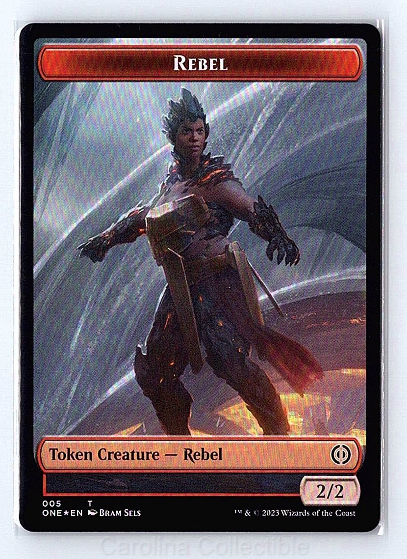 Rebel // Cat Double Token Foil NM – Phyrexia: All Will Be One 5 // 1 MTG