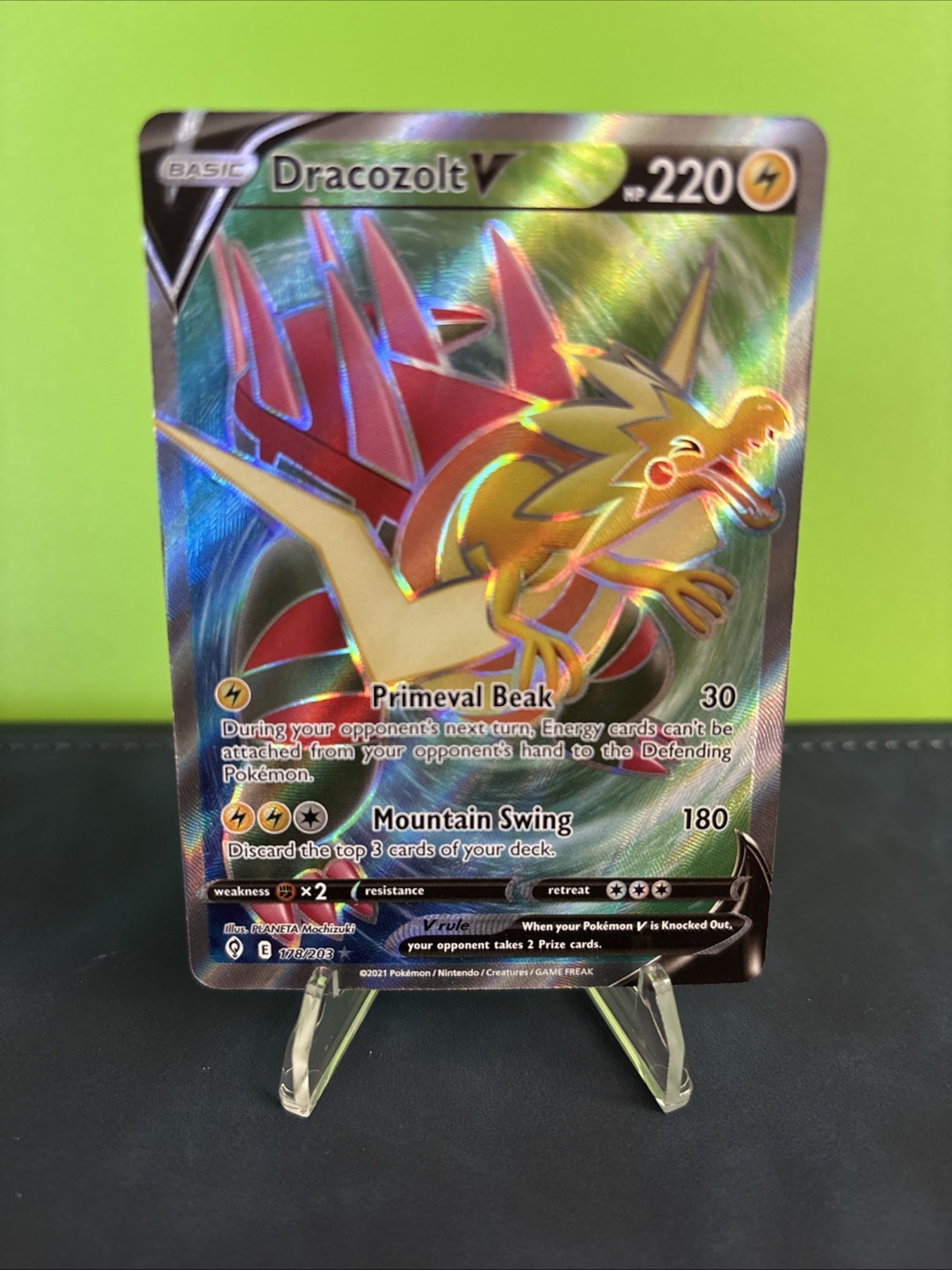 Pokémon TCG Dracozolt v Evolving Skies Holo Ultra Rare Card 178/203