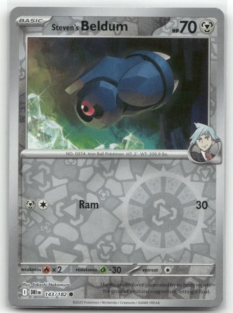Steven’s Beldum 143/182 Reverse Holo Destined Rivals Pokemon TCG