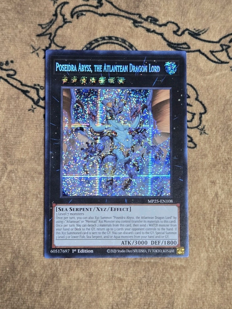 Yugioh Poseidra Abyss, the Atlantean Dragon Lord MP25-EN108 1st Edition PSR NM