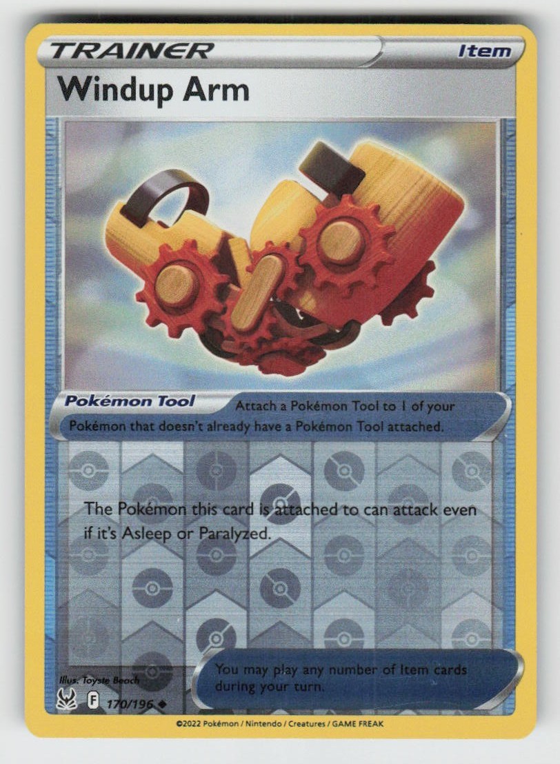 Reverse Holo Windup Arm 170/196 Uncommon Lost Origin Near Mint