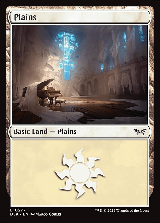 MTG Duskmourn *FOIL* L Plains #0277 PLAYSET 4X X4