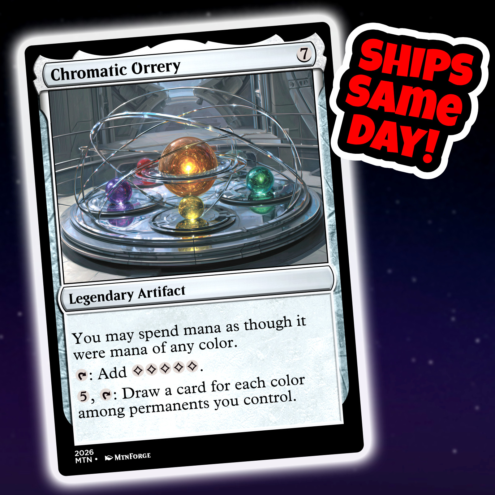 Chromatic Orrery – Custom Art Magic: The Gathering Playtest Card