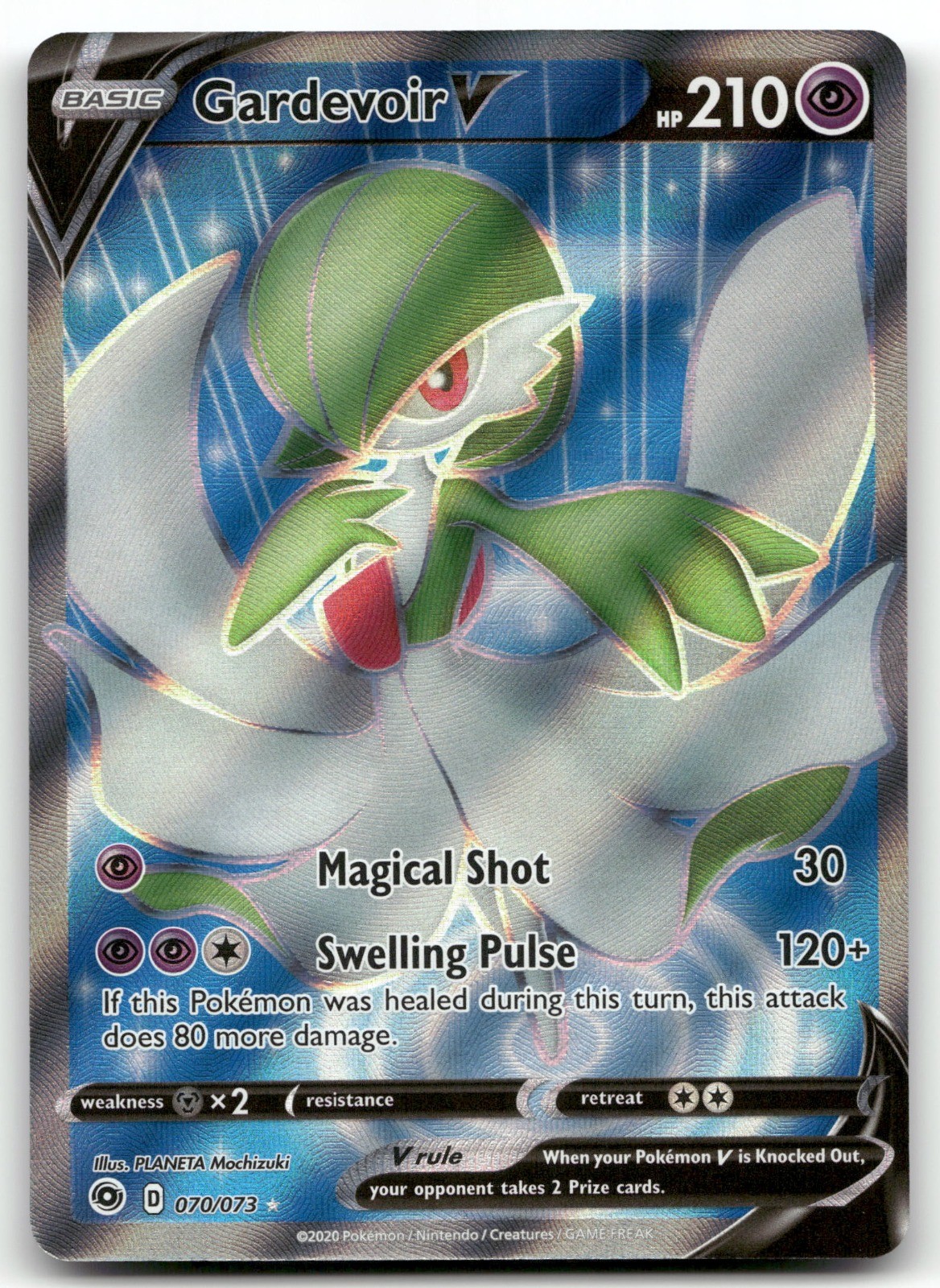 Gardevoir V (Full Art) Holo Ultra Rare 70/73 Champion’s Path NM