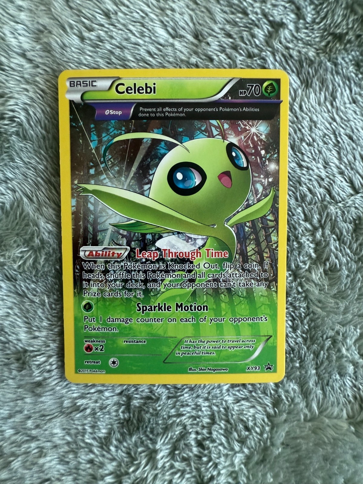 Celebi XY93 Black Star Promo Full Art Cosmos Holo Pokemon Card LP