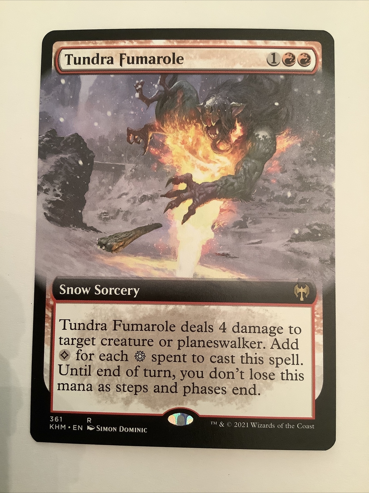 MTG KHM: Tundra Fumarole (Sorcery) Extended Art 361