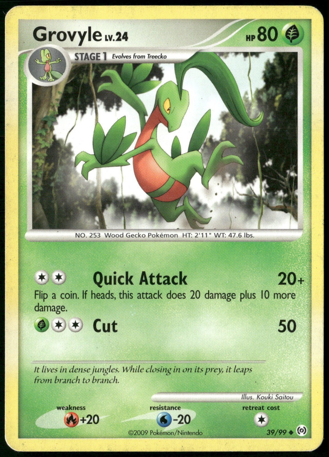 Grovyle (39) 39/99 Arceus MP