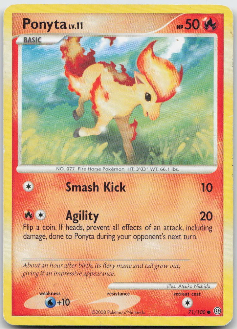 Ponyta 71/100 Common Stormfront Pokemon TCG MP