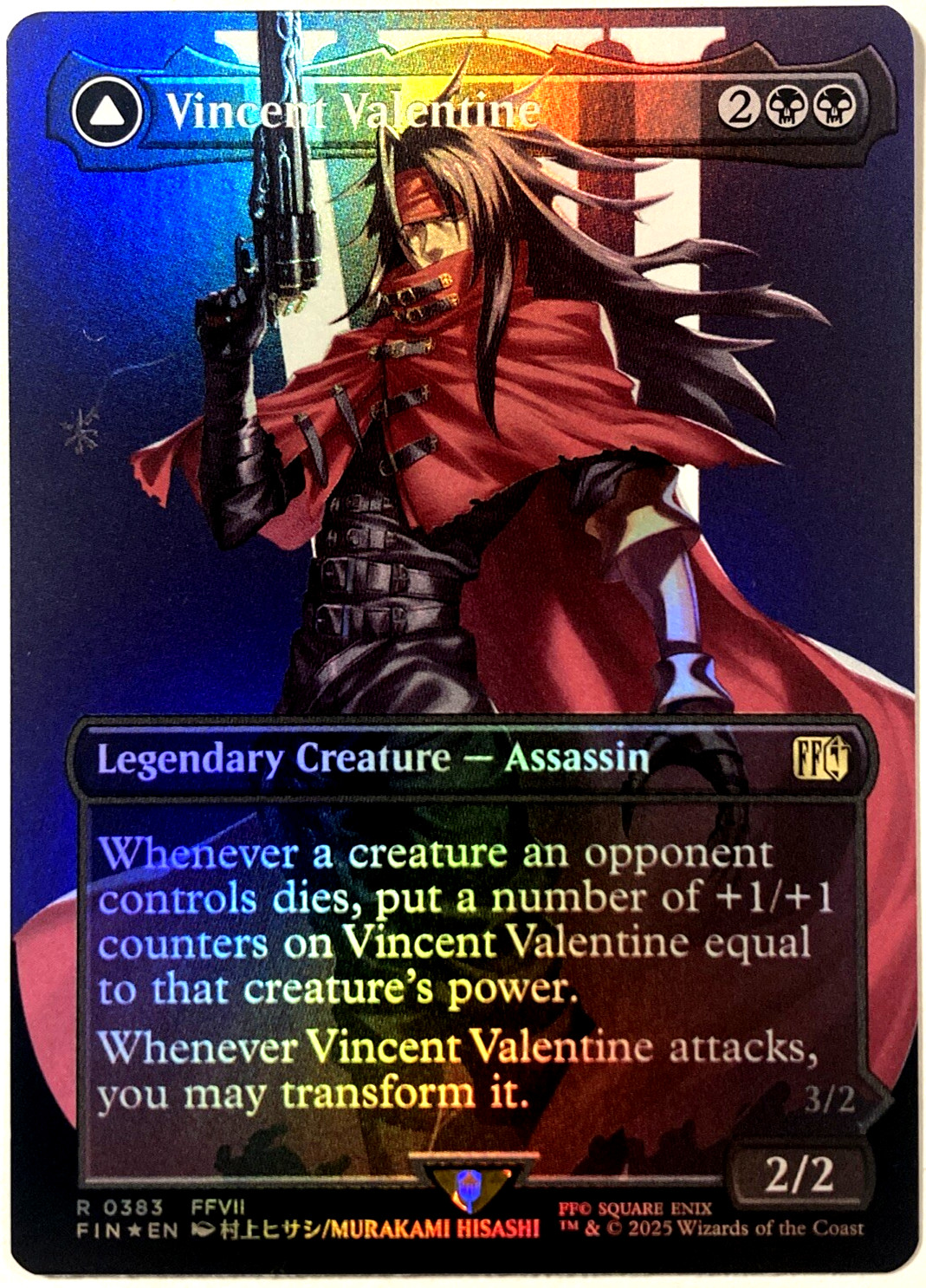 MTG Vincent Valentine (Borderless Foil) Final Fantasy 0383 FVII NM