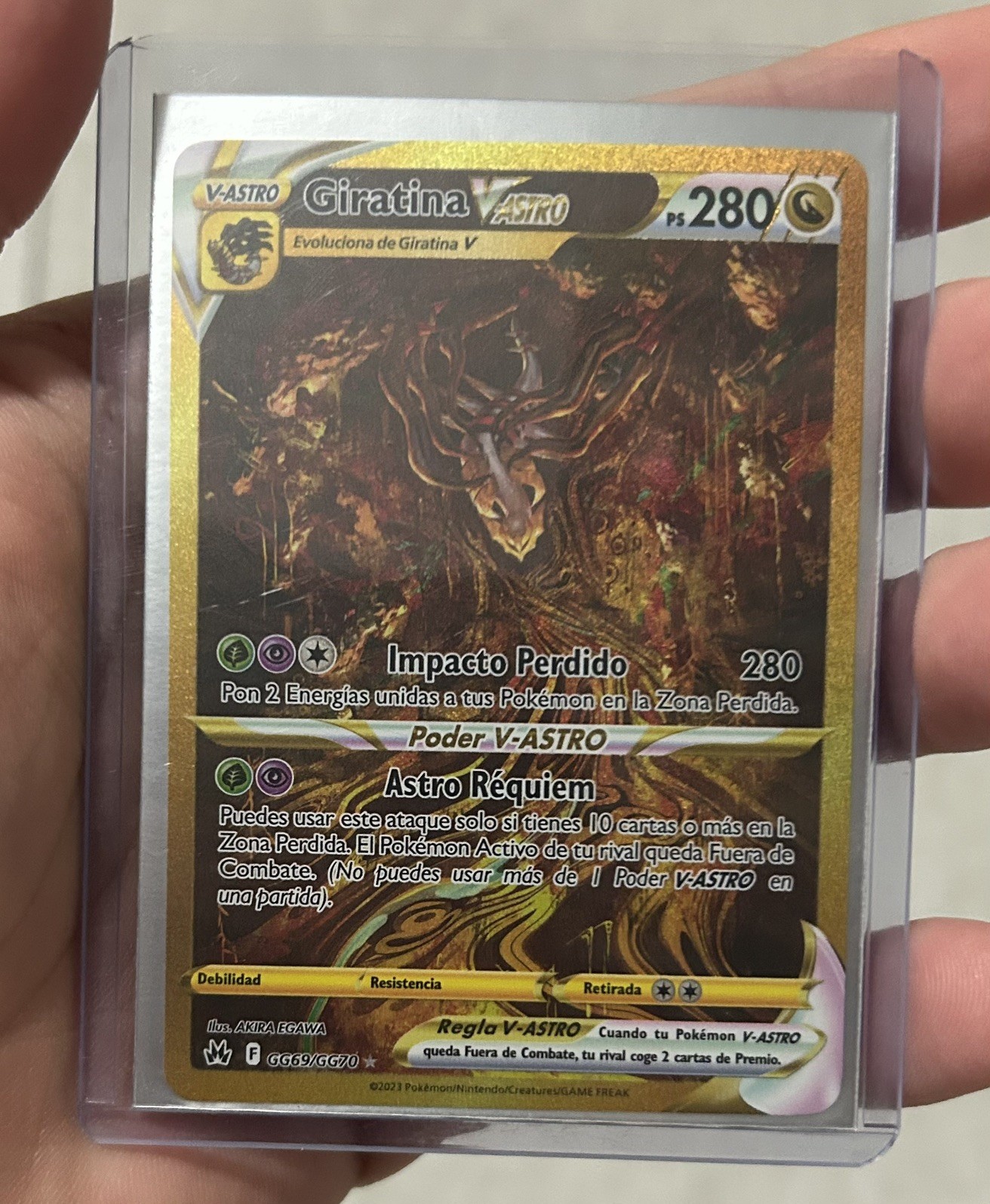 SPANISH Giratina VSTAR Crown Zenith: Galarian Gallery GG69/GG70 Secret Rare NM