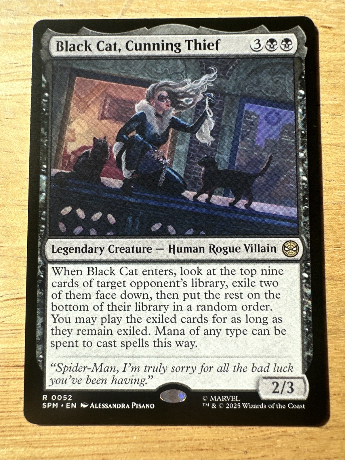 Black Cat, Cunning Thief Non- Foil R Marvel’s Spider-Man 52 NM