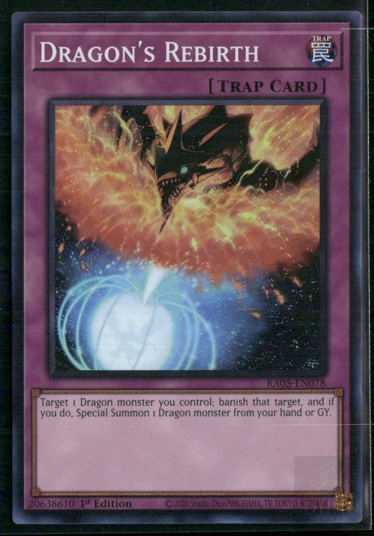 DRAGON’S REBIRTH RA05-EN078 SR RA05 YU-GI-OH 1ST EDITION NM/M