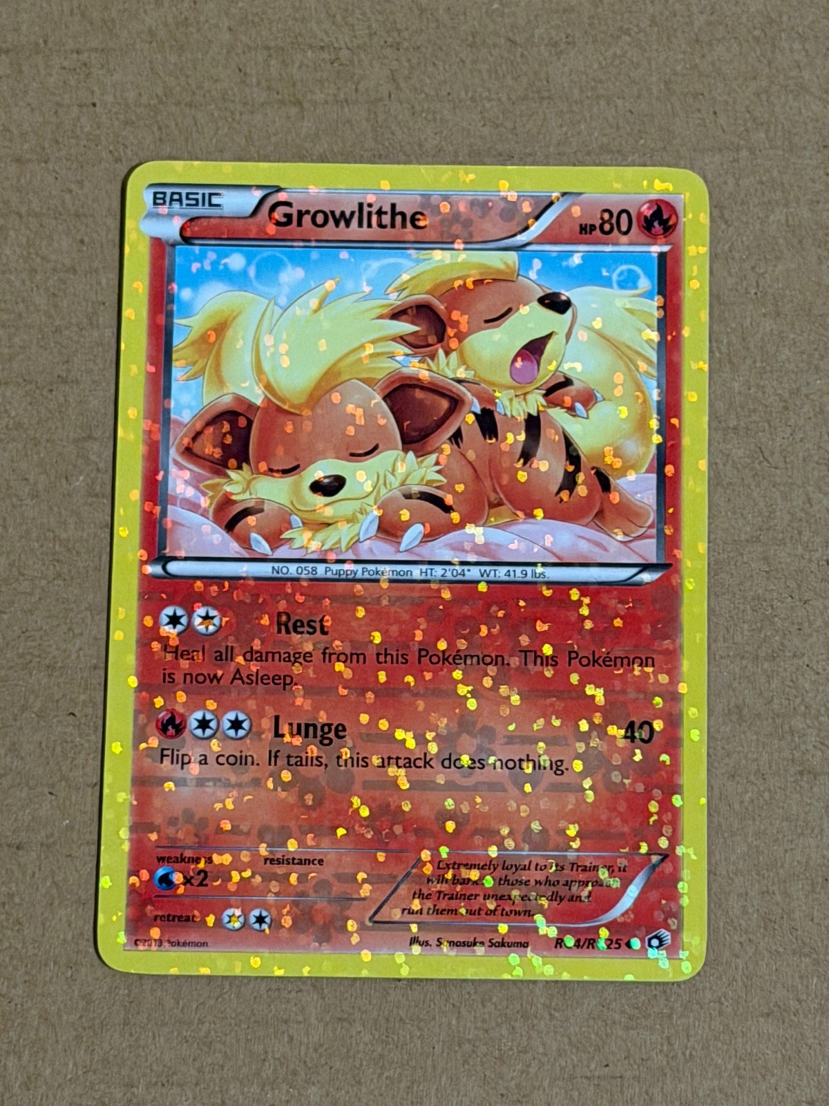 Growlithe RC4/RC25 Holo Legendary Treasures: Radiant Collection Pokemon LP