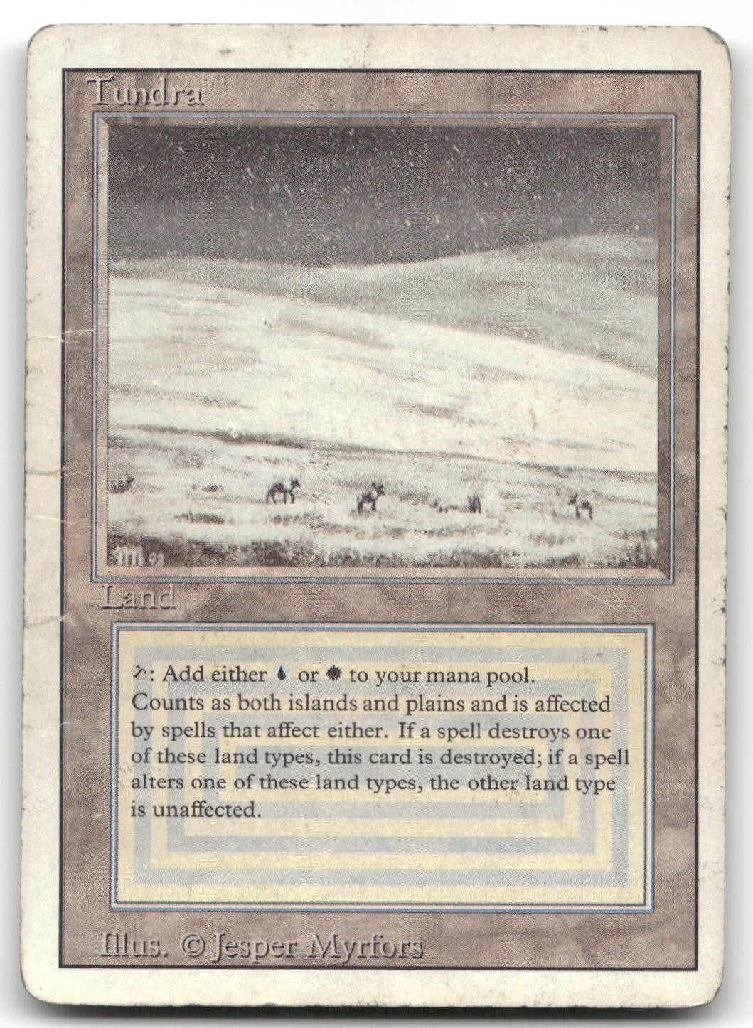 Tundra (Damaged) Revised Edition 3ED Magic MTG