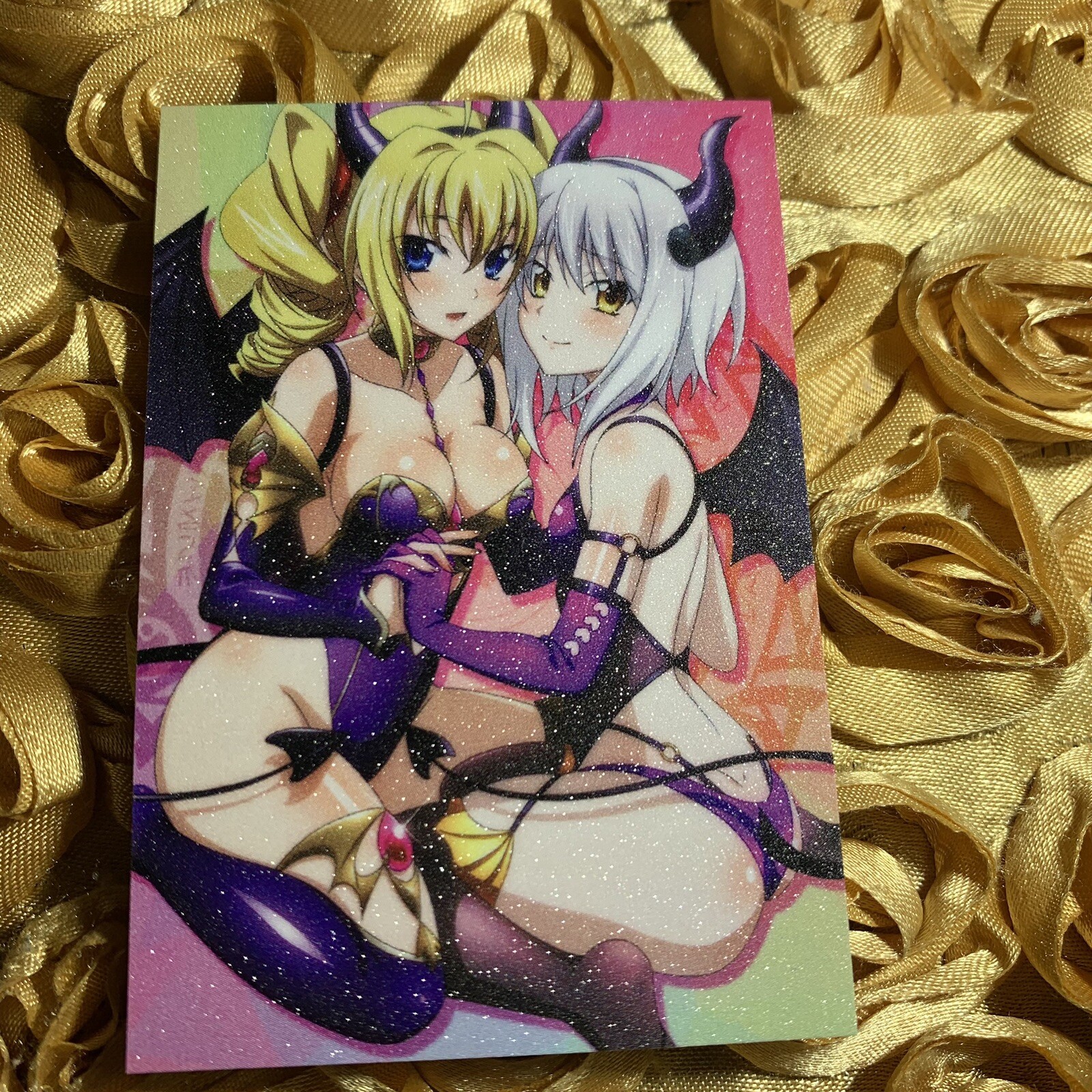 Koneko Toujou X Ravel Phoenix HIGH SCHOOL DxD Ring Anime Waifu Sexy Card Duo