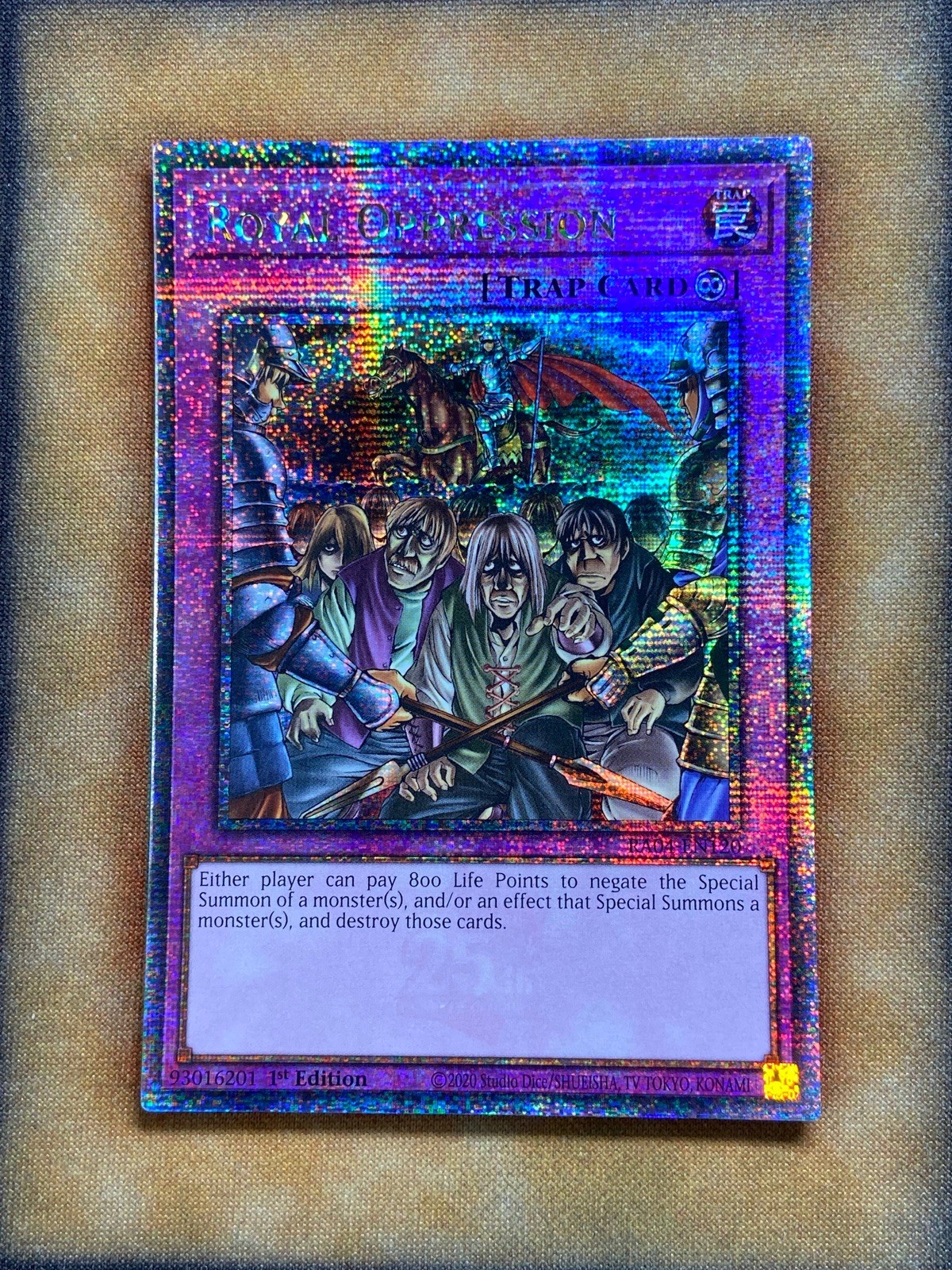 Yugioh Royal Oppression RA04-EN120 Quarter Century Rare 1st Ed NM