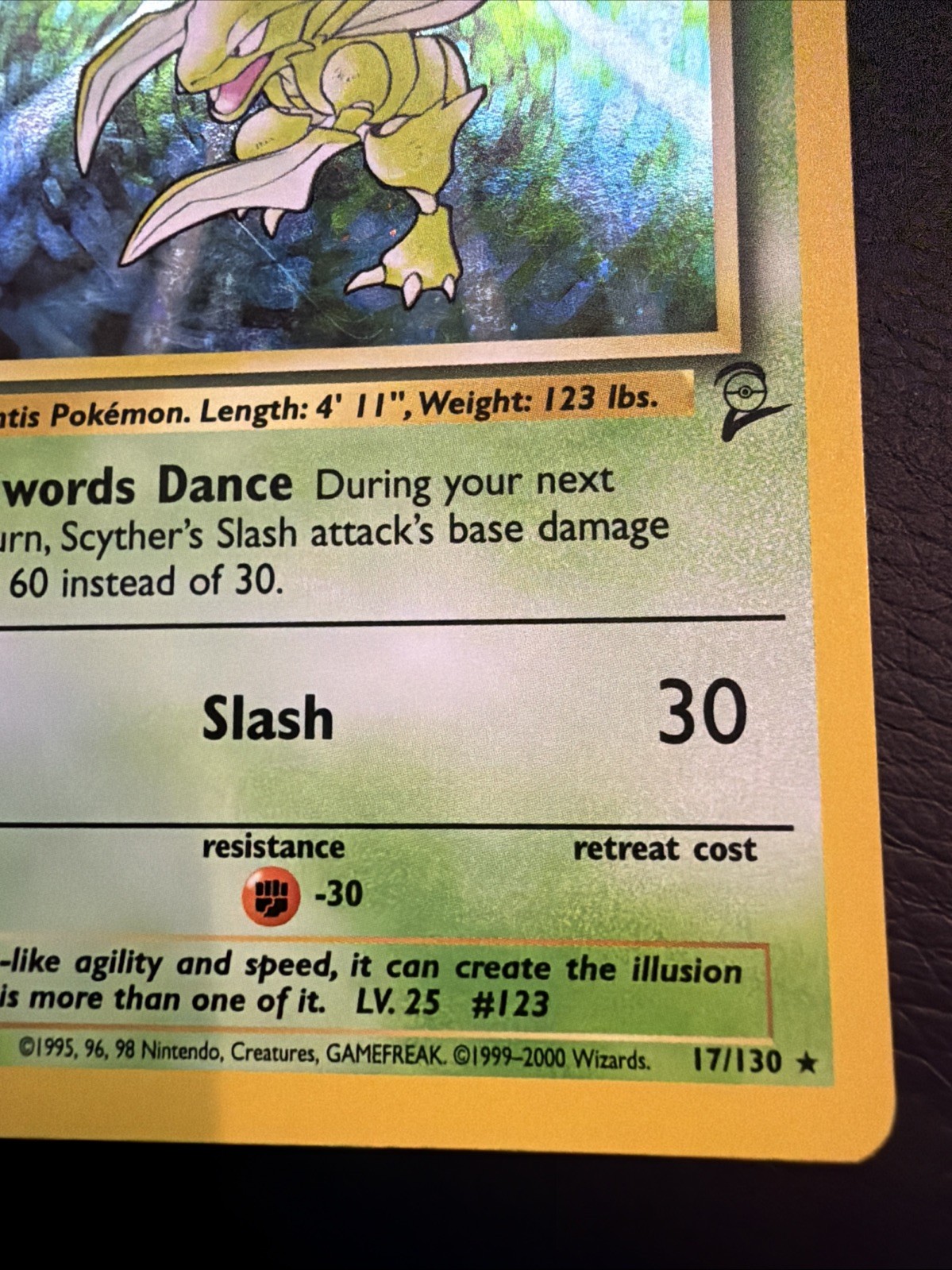 Scyther 017/130 Base Set 2 Holo