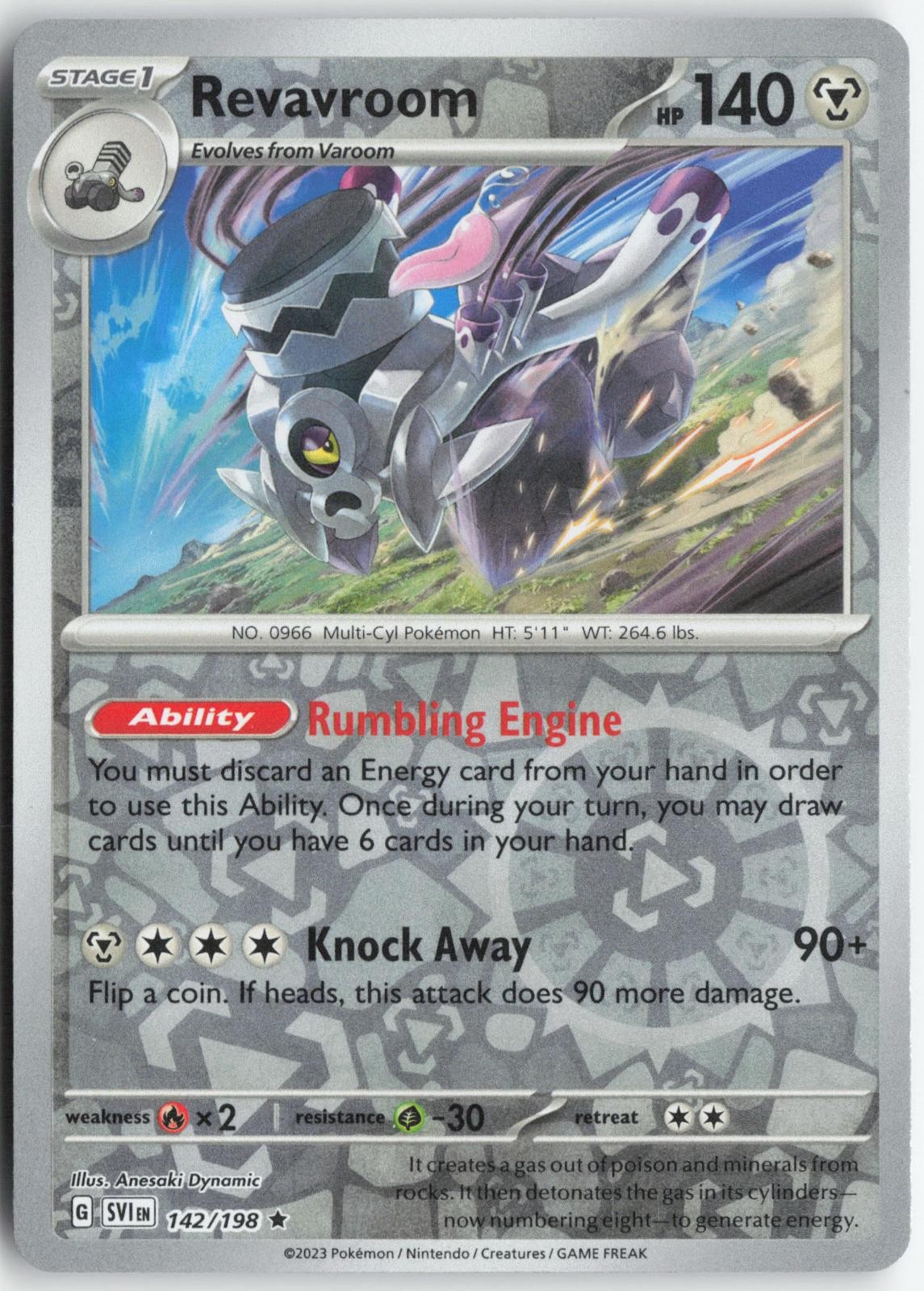 Revavroom – 142/198 Reverse Holo Scarlet & Violet NM/M