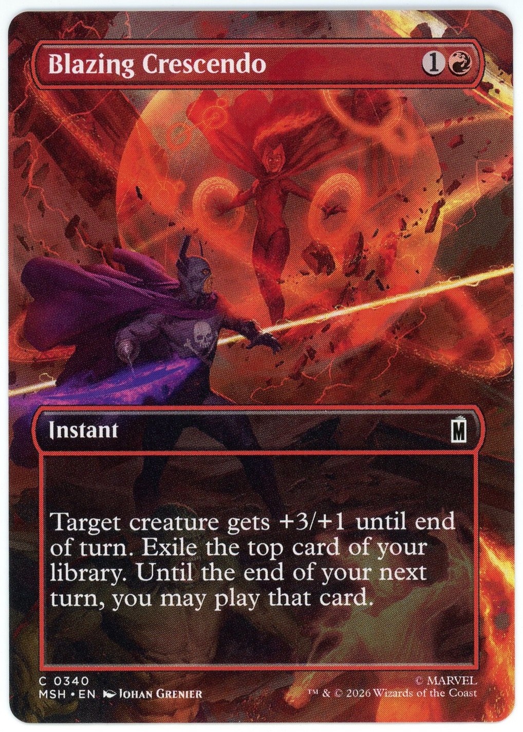 Blazing Crescendo (Borderless) – 0340 – Marvel Super Heroes – MTG – NM/M