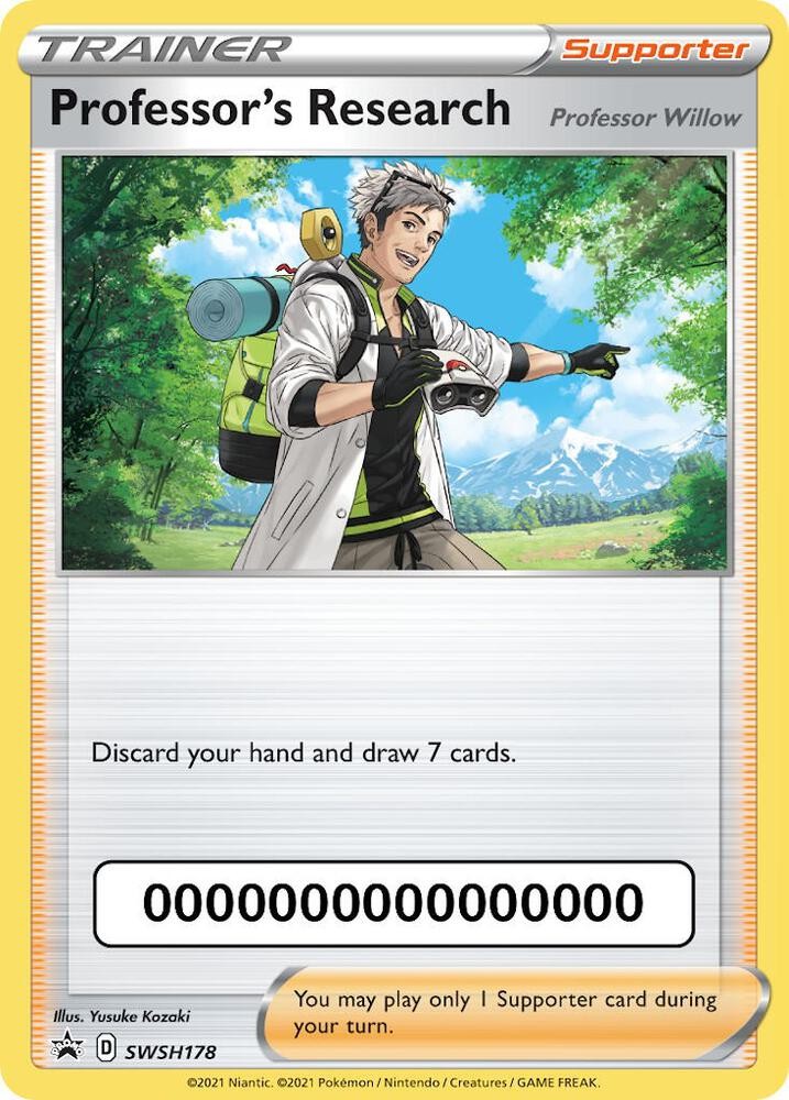 Professor’s Research w/ Code SWSH Sword Shield Promo SWSH178 Hideki Ishikawa NM
