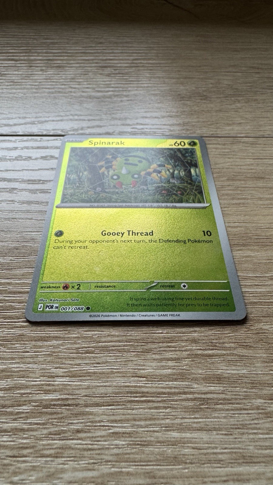 Pokémon Spinarak 001/088 – ME03: Perfect Order Common Reverse Holo Card NM