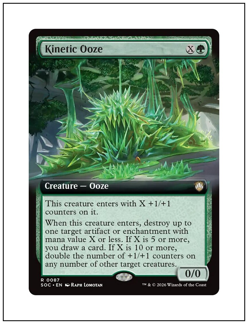 1x Kinetic Ooze, Extended Art, Secrets of Strixhaven, MTG NM