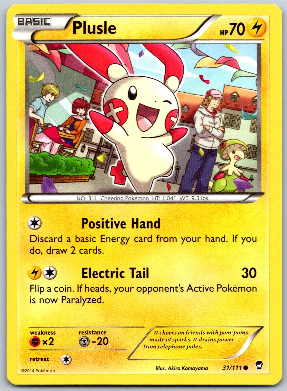 Plusle Common Akira Komayama XY – Furious Fists 31/111 NM