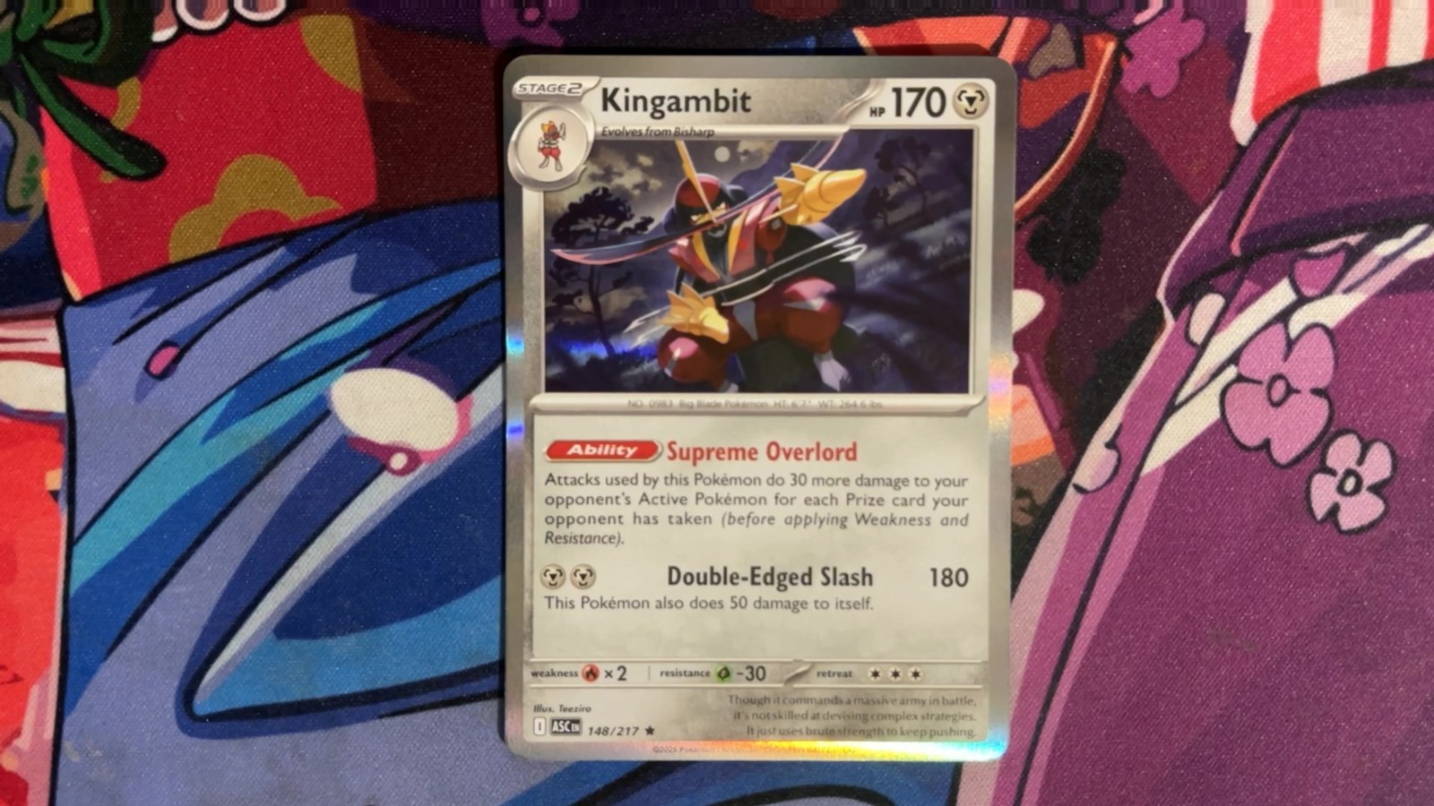 Kingambit — 148/217 — Holo Rare — Pokemon Ascended Heroes