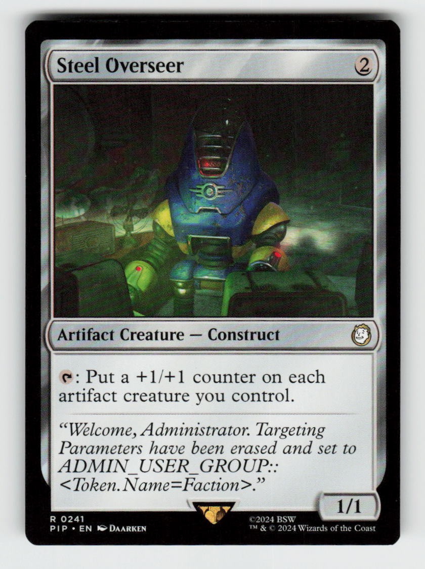 Steel Overseer 241 Rare Universes Beyond: Fallout Magic: The Gathering Near Mint