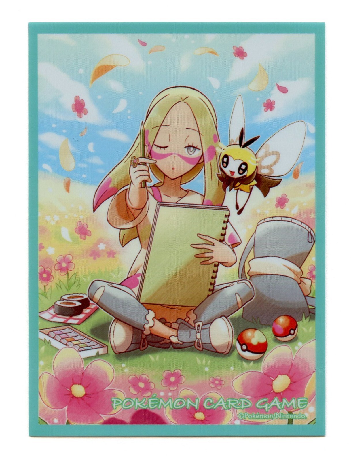 2018 Mina & Ribombee Sketch Time Individual Card Sleeve Pokemon Center Japan
