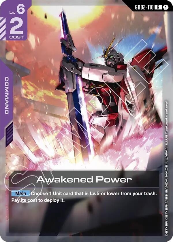 Awakened Power Alternate Art Foil – GD02-110 NM – Gundam TCG Card Game