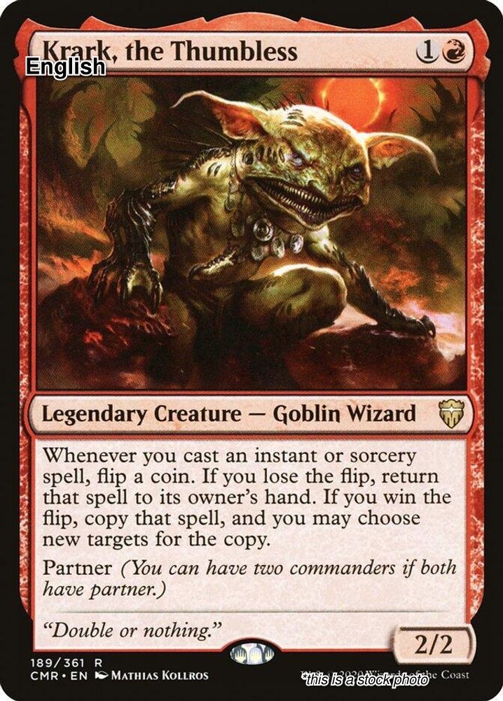 Krark, the Thumbless EN [CMR – 189] – NM TCG MTG