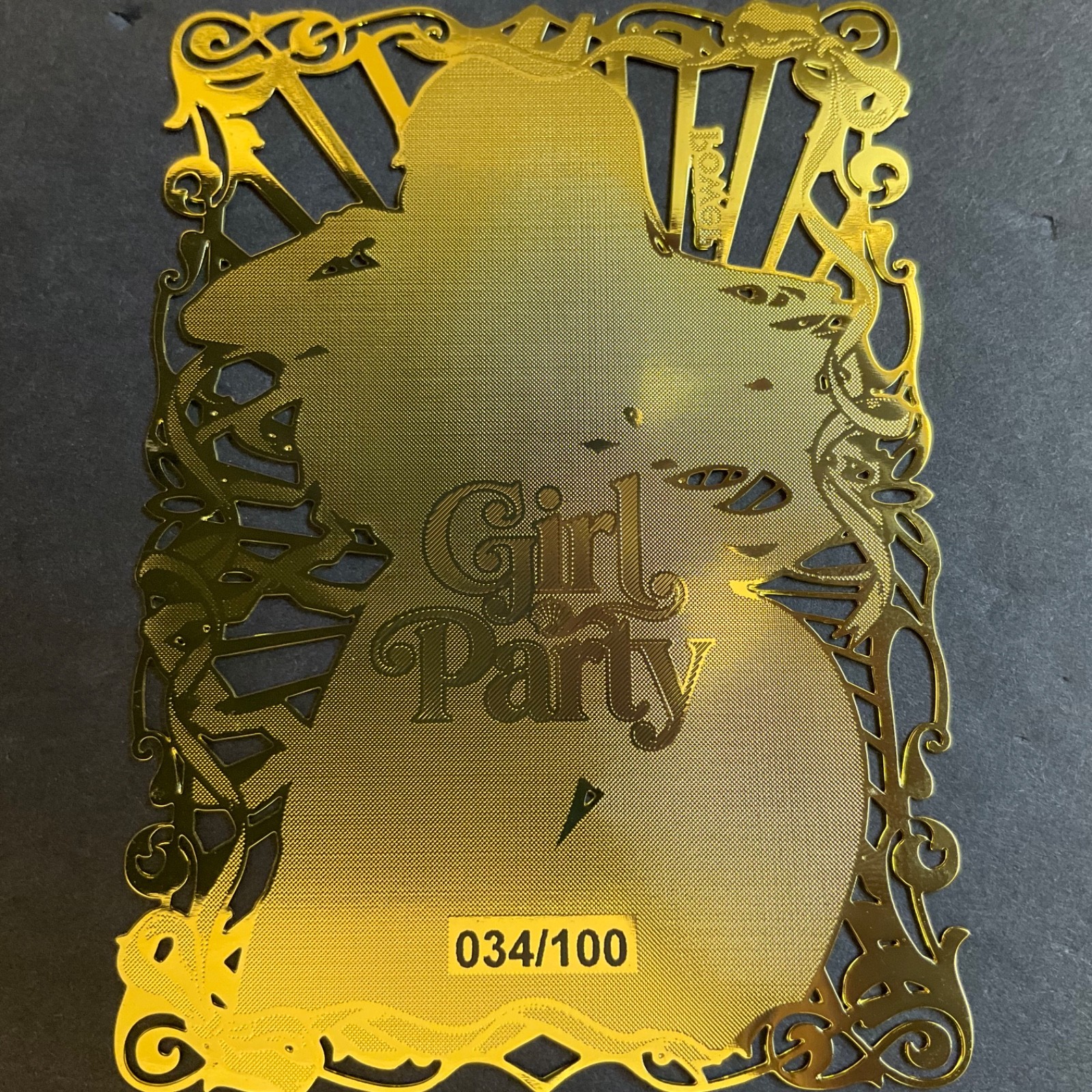 Goddess Story Gold METAL Card – Random Serial Number #/100! Power Red Ribbon