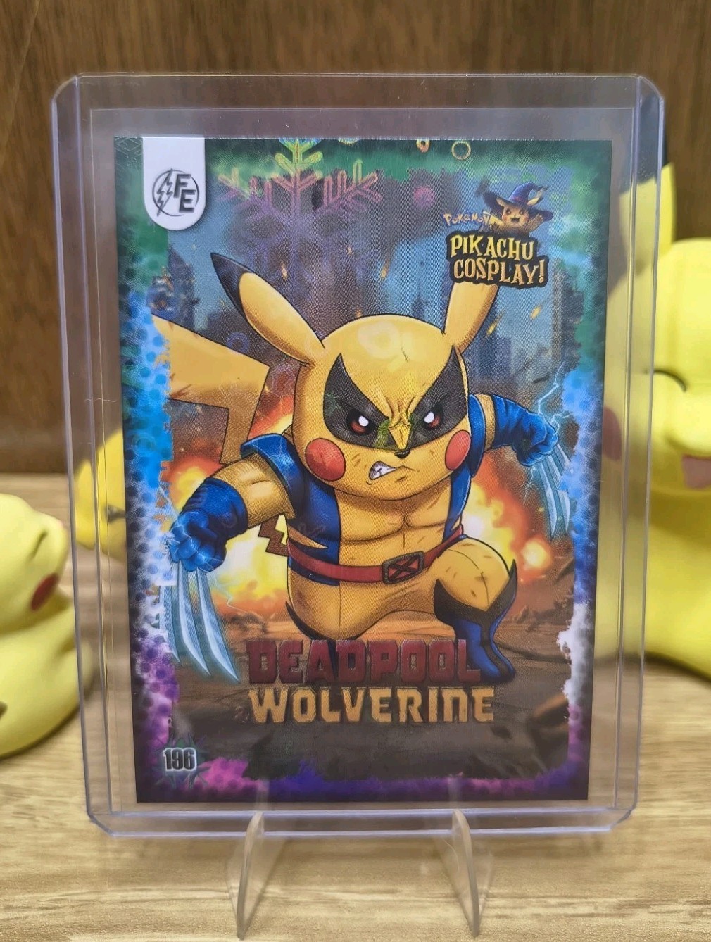 Pikachu Cosplay – Wolverine – Snowflake Holo – FE 196 – NM