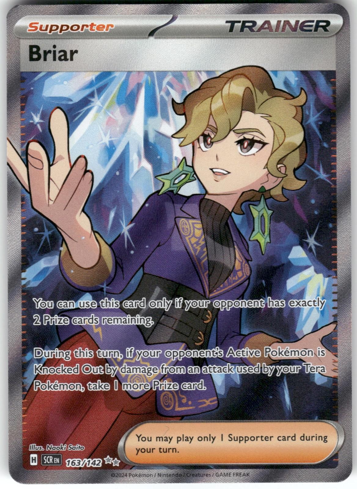 Briar 163/142 Ultra Rare Stellar Crown Pokemon Holo Near Mint