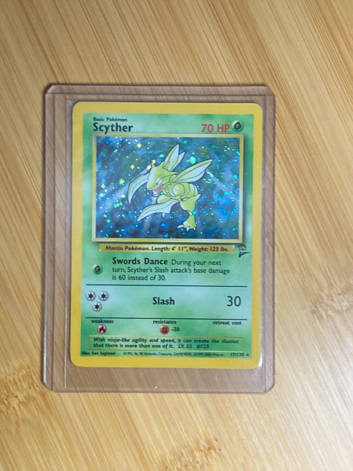 Scyther 017/130 Base Set 2 Holo **SWIRL