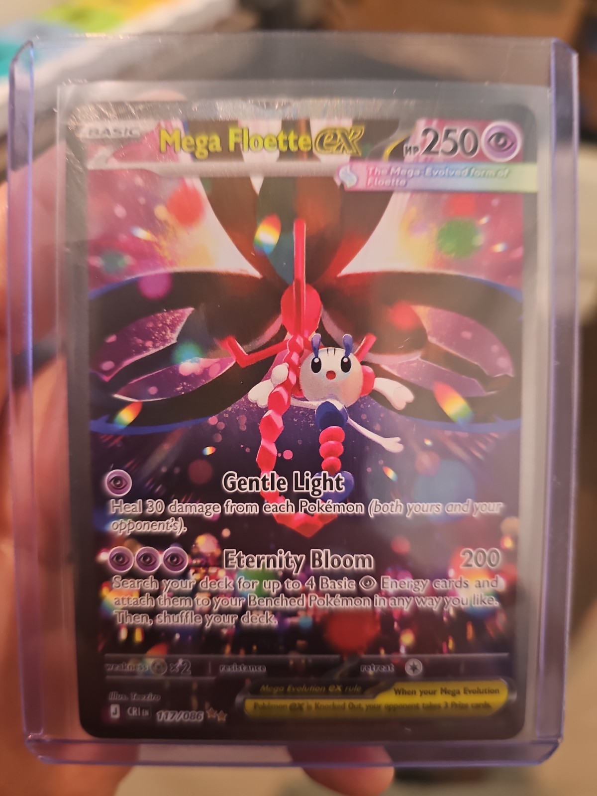Damaged! Mega Floette ex 117/086 Me04: Chaos Rising Holo SIR