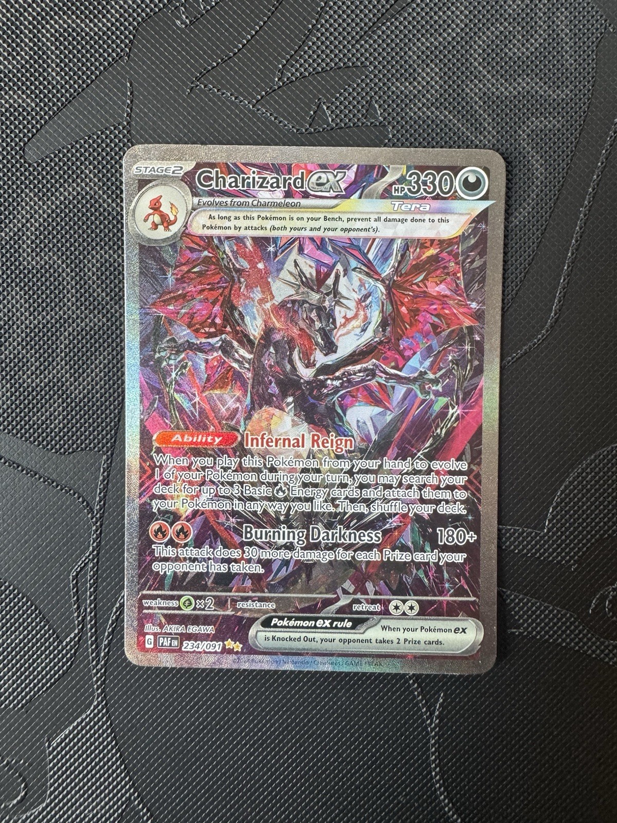 Charizard ex 234/091 Paldean Fates SIR Full Art Holo 330HP Burning Darkness