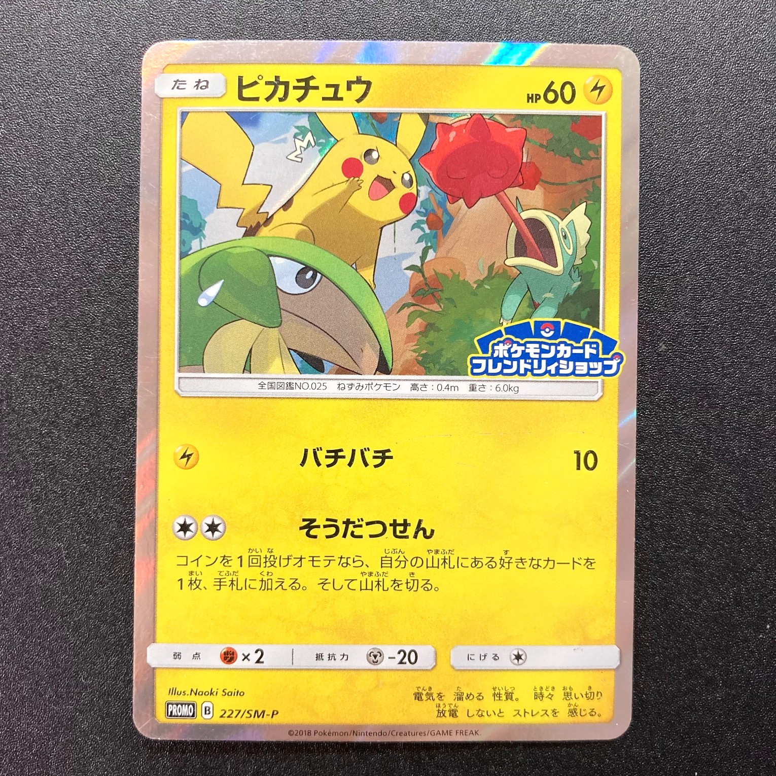 Pikachu 227/SM-P Promo Friendly Shop 2018 Pokemon Card Japanese From Japan