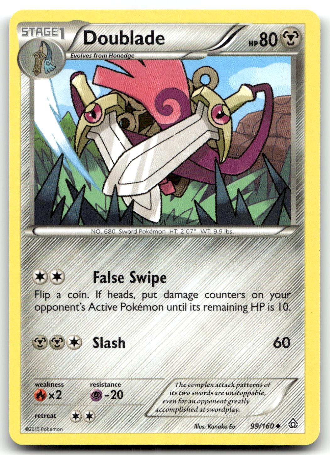 Doublade 99/160 XY – Primal Clash Uncommon Normal Pokemon TCG NM