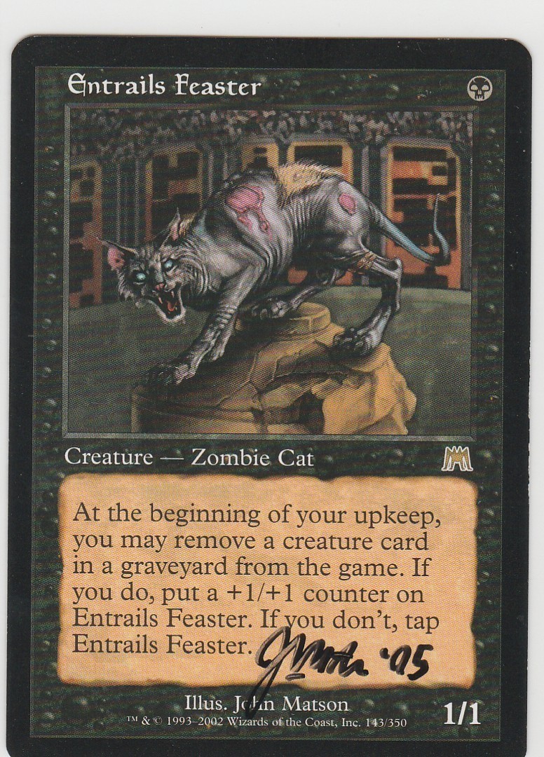 Magic the Gathering ~ Entrails Feaster ~ M/NM ~ Onslaught ~ Signed by Artist #4