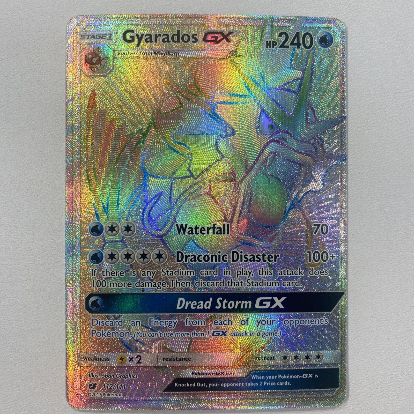 Gyarados GX (Secret) 112/111 Sm-Crimson Invasion Holo