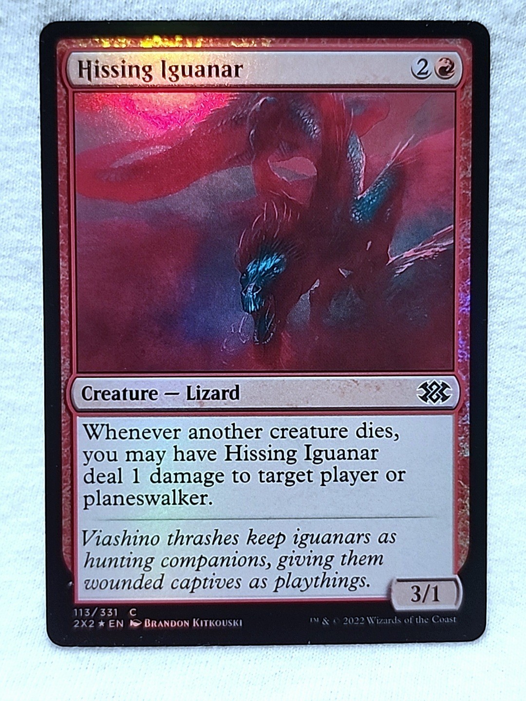 Hissing Iguanar 113/331 Common Foil Double Masters 2022 Magic: The Gathering