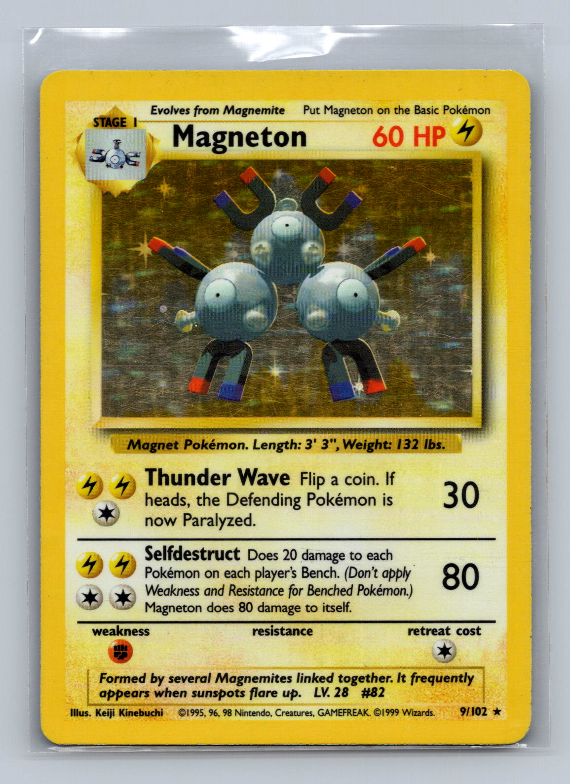 Magneton Holo Rare Base Set 009/102 HP