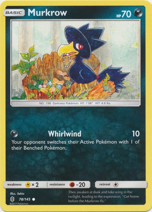 Murkrow – 78/145 – Common – Moderately Played