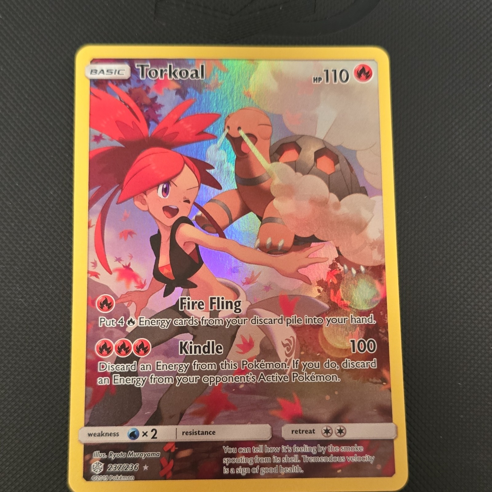 Pokémon TCG Sm-Cosmic Eclipse Torkoal 237/236 Secret Rare Full Art Holo Eng