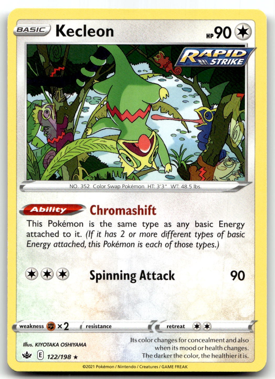 Kecleon 122/198 SWSH06: Chilling Reign Rare Normal Pokemon TCG NM