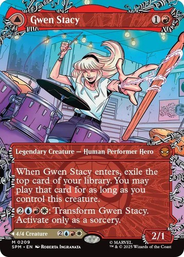 2 Available – Gwen Stacy (0209) (Borderless) Marvel’s Spider-Man Regular MTG NM