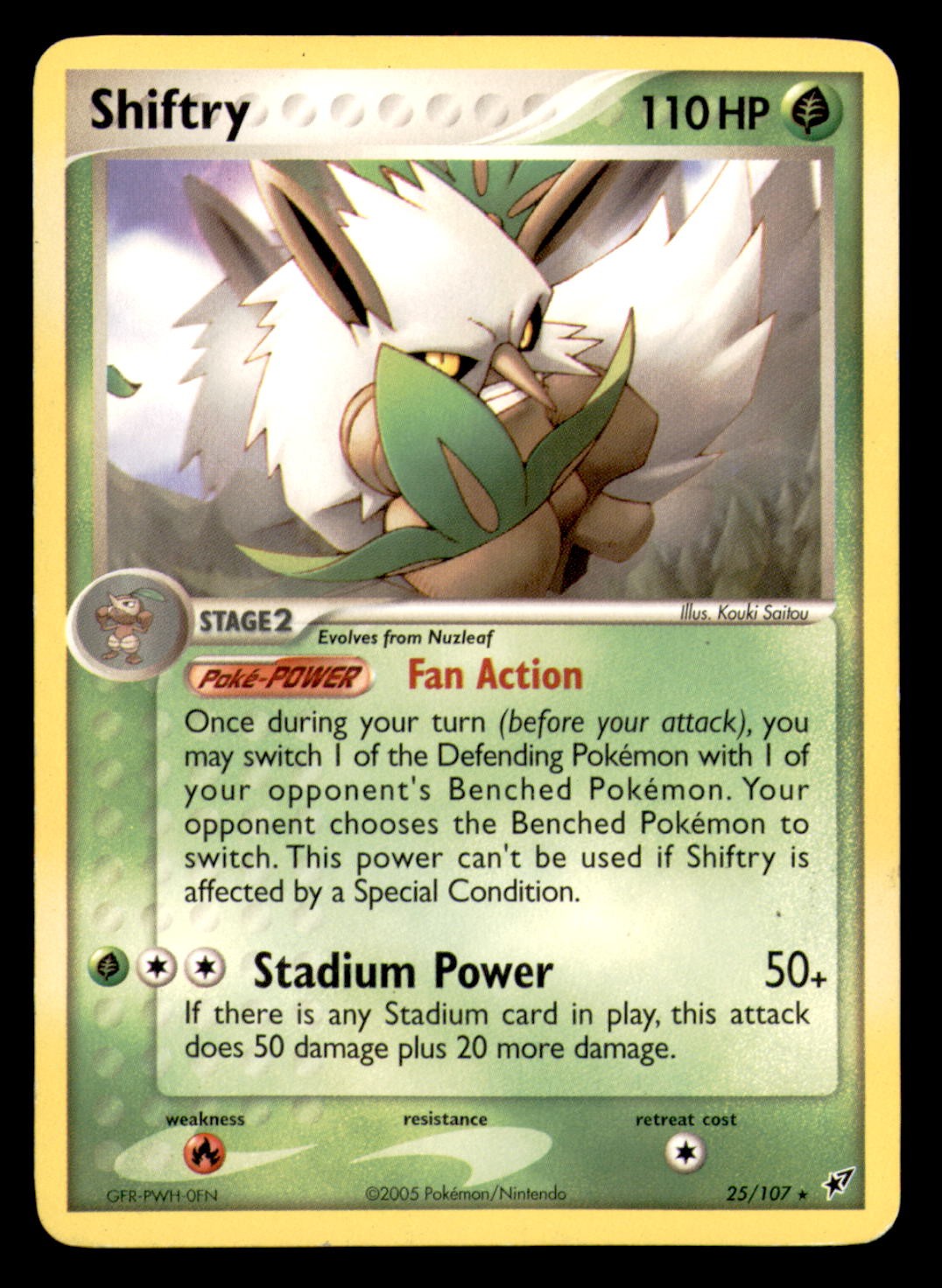 Shiftry 25/107 Rare Deoxys Pokemon Moderately Played